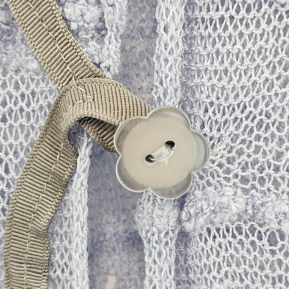 Neesh by DAR Women's Textured Knit Lace Up Button Closure Cardigan Sweater - M/L - Picture 8 of 12